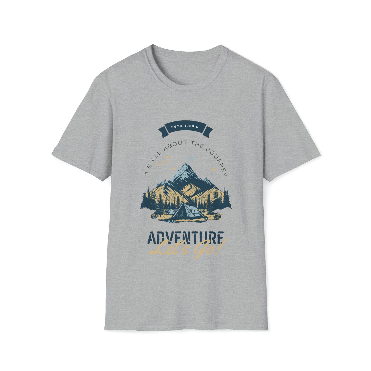 Estd.1960's Let's Go! Adventure  Unisex Softstyle T-Shirt