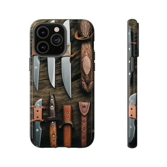 Bushcraft Leather and Knife Phone Tough Cases