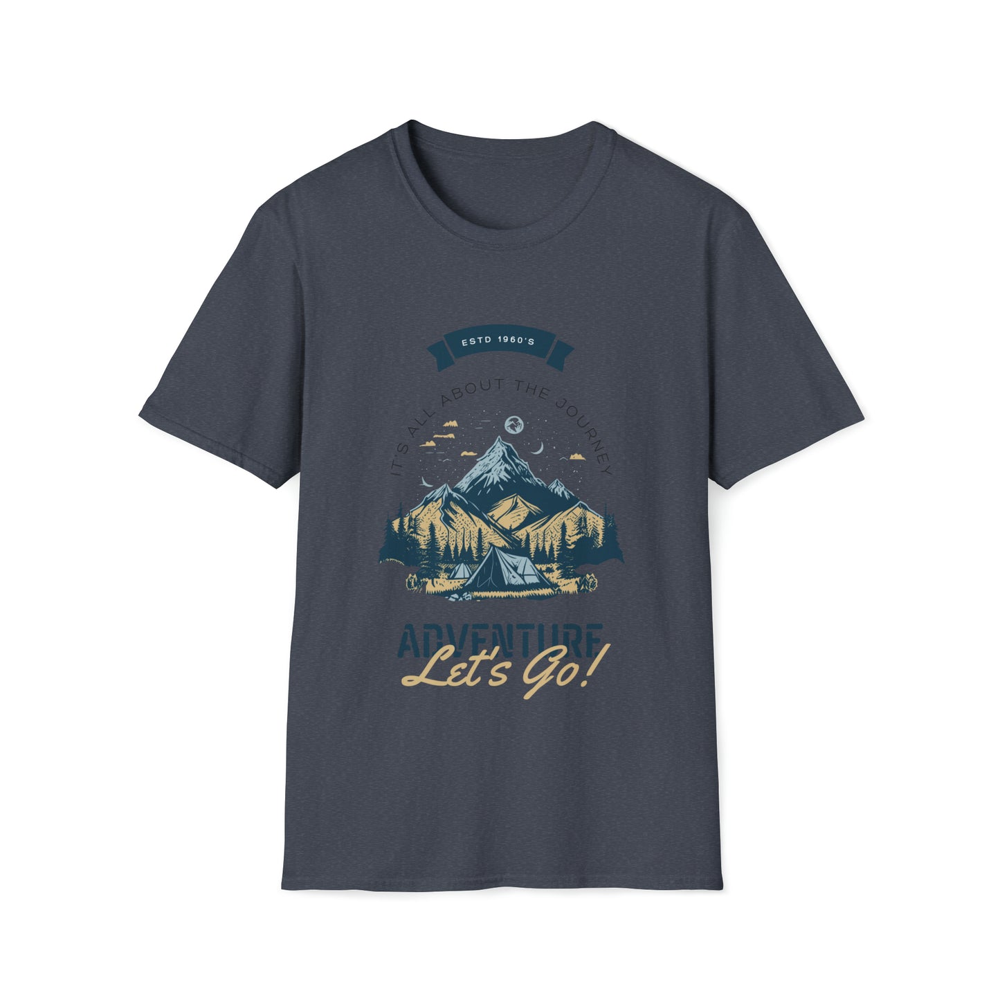 Estd.1960's Let's Go! Adventure  Unisex Softstyle T-Shirt