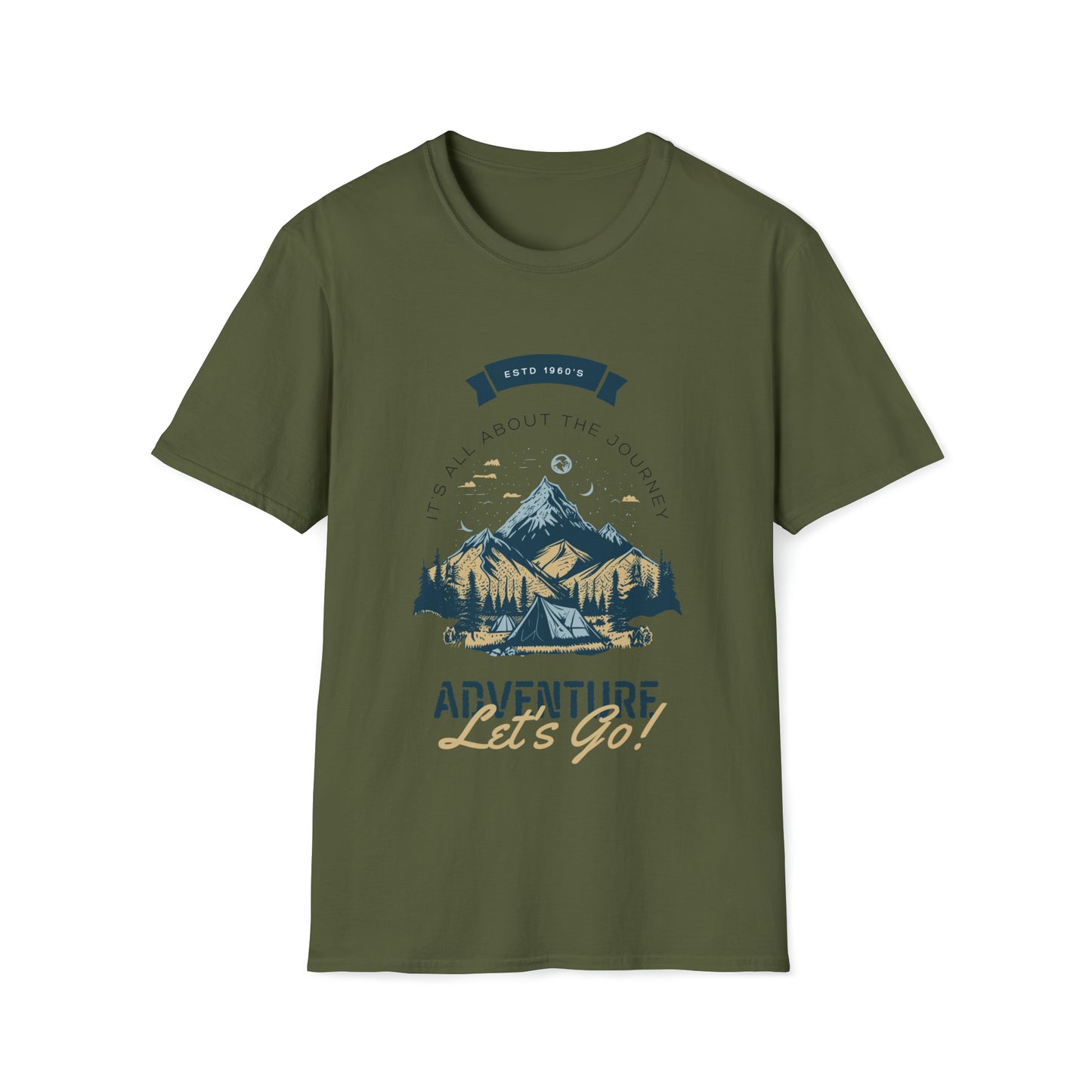 Estd.1960's Let's Go! Adventure  Unisex Softstyle T-Shirt