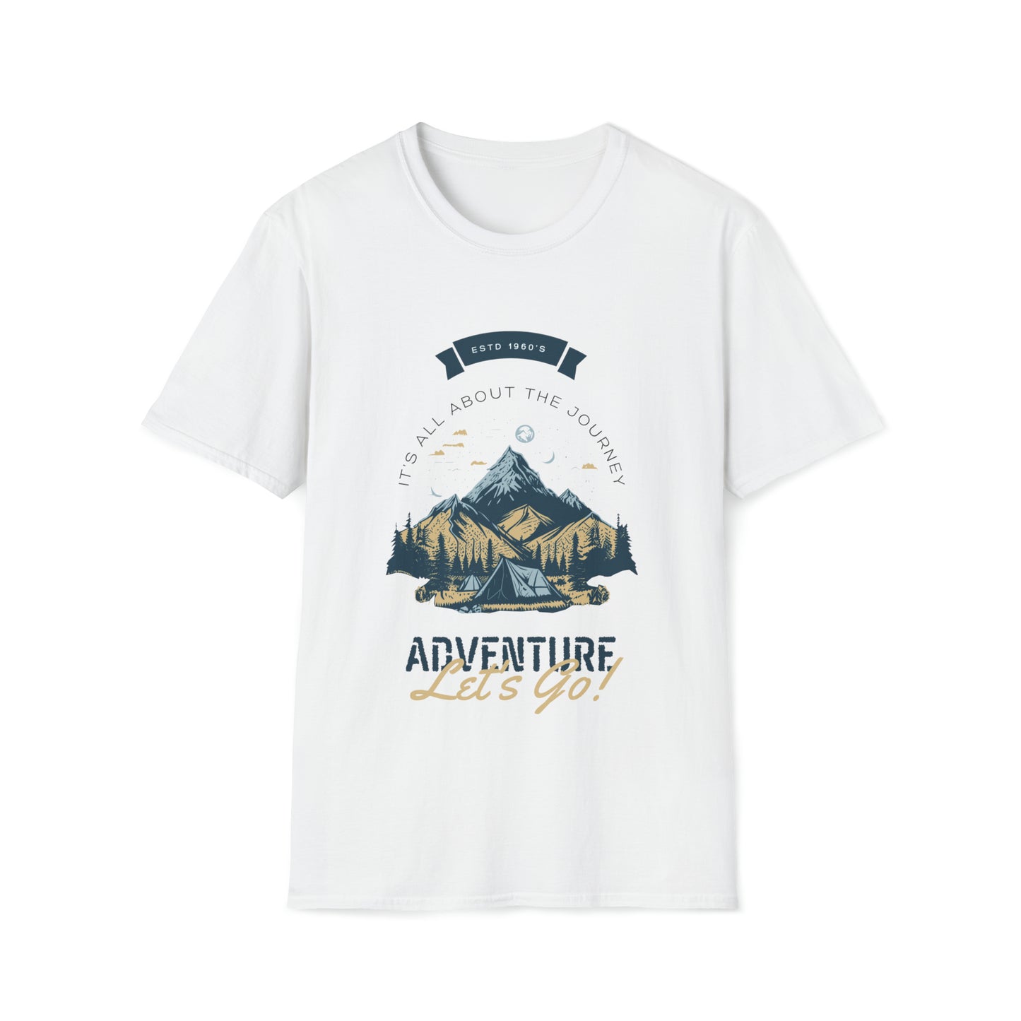 Estd.1960's Let's Go! Adventure  Unisex Softstyle T-Shirt