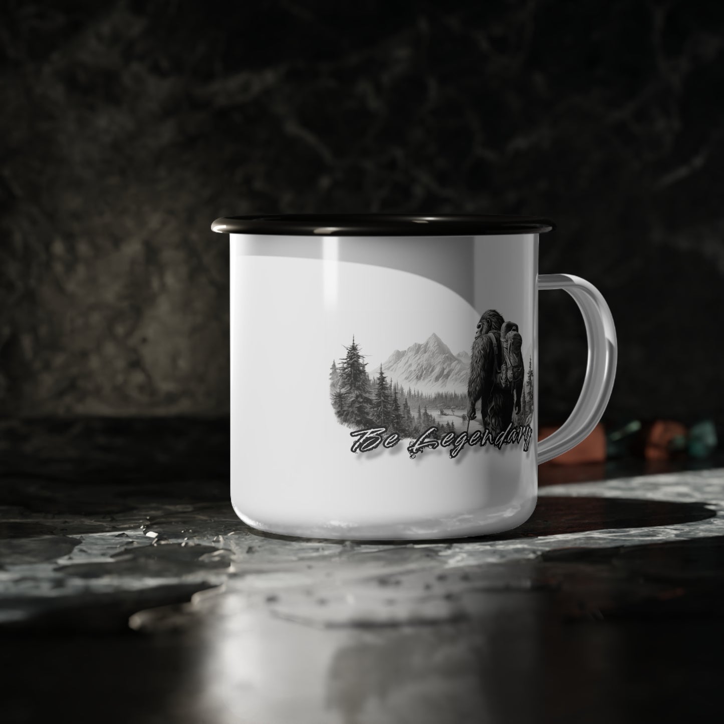 Bigfoot " Be Legendary" 12oz. Enamel Camp Cup