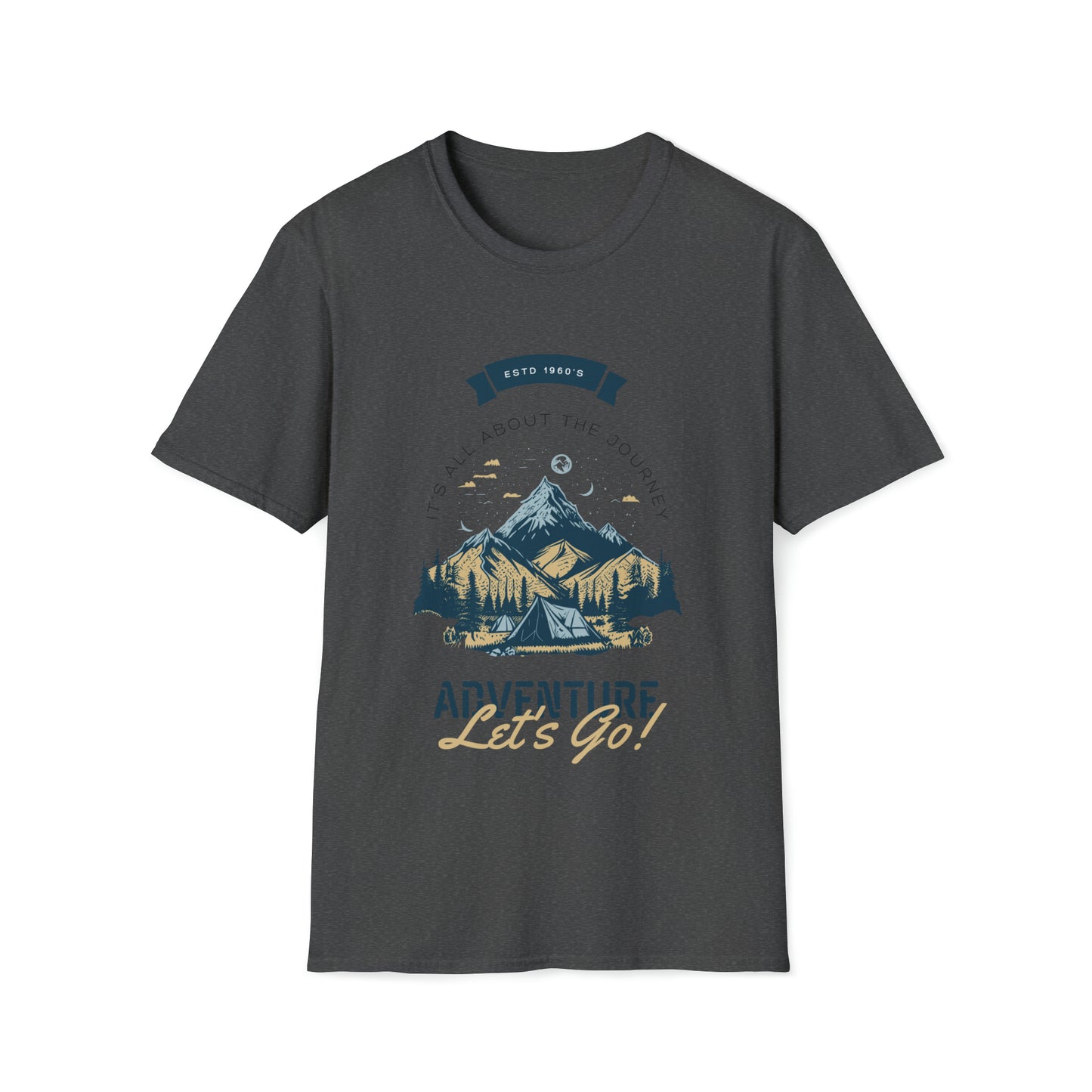 Estd.1960's Let's Go! Adventure  Unisex Softstyle T-Shirt