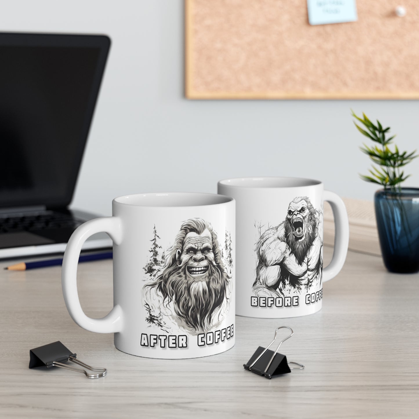 Before & After Bigfoot Mug 11oz Coffee Mug